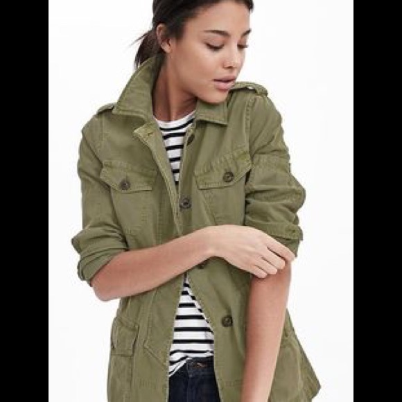 Banana Republic Green Military Jacket 